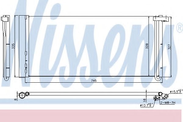 Радіатор кондиціонера (Конденсатор) NISSENS 940358