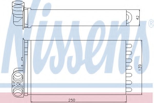 Радіатор опалювача салону NISSENS 71154
