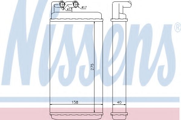 Радіатор опалювача салону NISSENS 70220