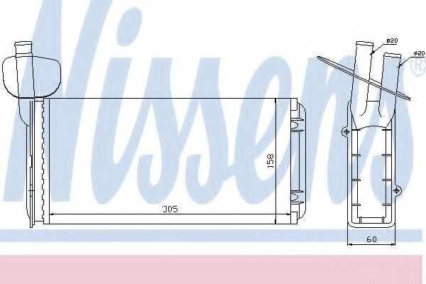 Радіатор опалювача салону NISSENS 73965