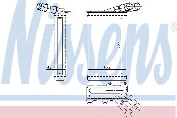 Радіатор опалювача салону NISSENS 71156