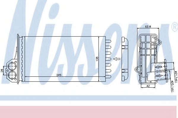 Радіатор опалювача салону NISSENS 72941