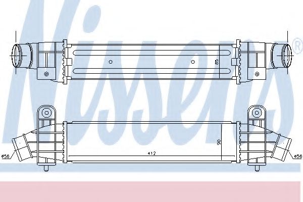 Радіатор інтеркулера NISSENS 96702