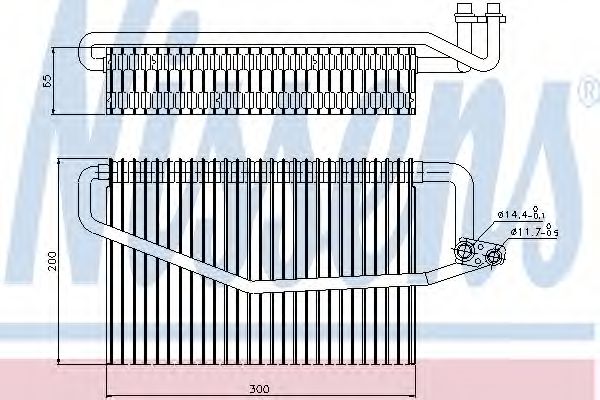 Випарювач кондиціонеру NISSENS 92173