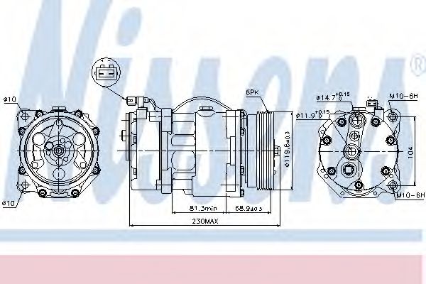 Компресор кондиціонера  NISSENS 89040