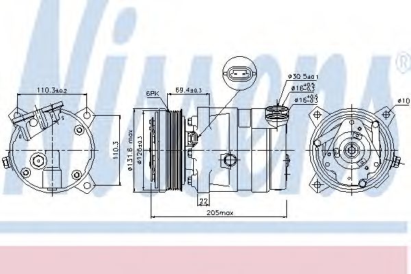 Компресор кондицiонера NISSENS 89058