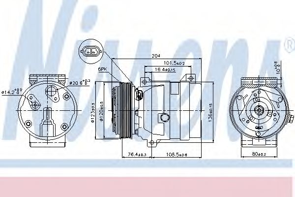 Компресор кондиціонера  NISSENS 89063