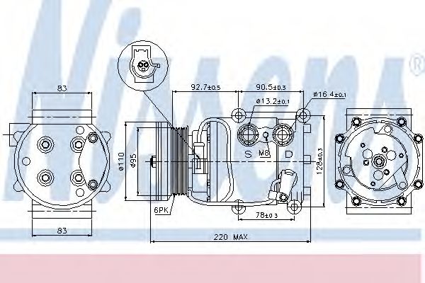 Компресор кондиціонера  NISSENS 89071