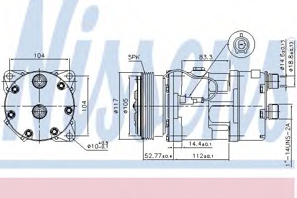 Компресор кондицiонера NISSENS 89123