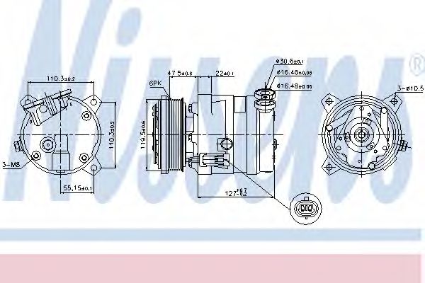 Компресор кондицiонера NISSENS 89257