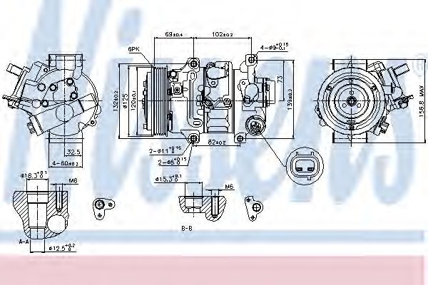 Компресор кондиціонера NISSENS 89314