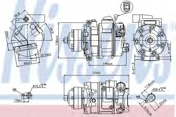 Компресор кондицiонера NISSENS 89418