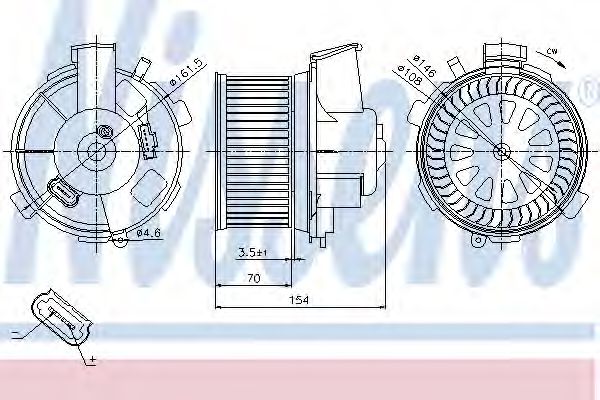 Вентилятор пічки NISSENS 87021