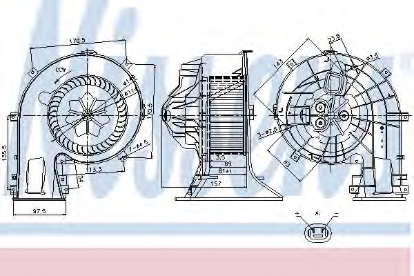 Вентилятор салону  NISSENS 87025
