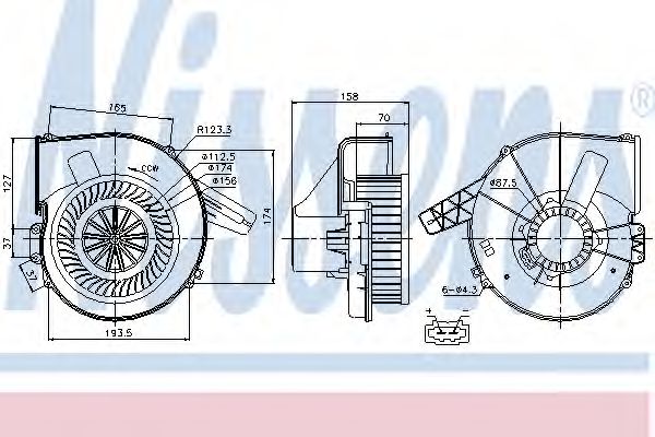 Вентилятор салону  NISSENS 87028