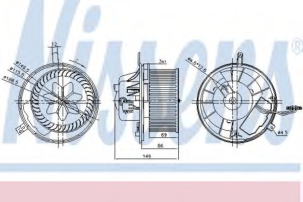 Вентилятор салону  NISSENS 87032