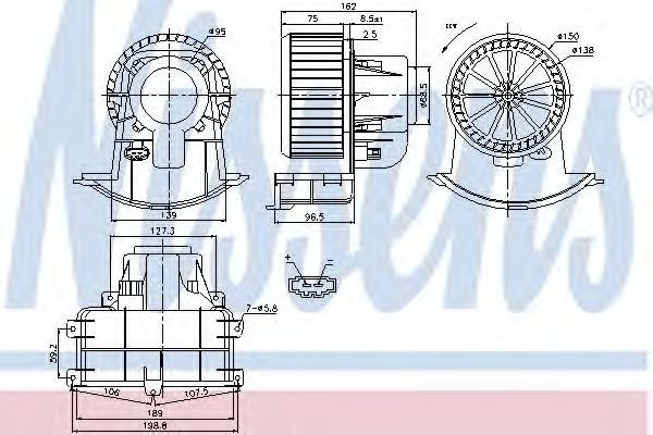 Вентилятор салону NISSENS 87033