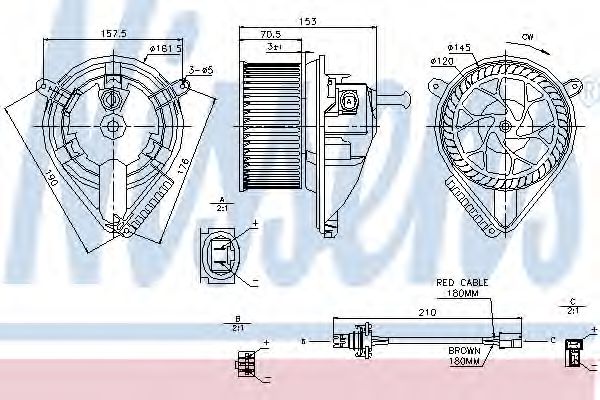 Вентилятор салону  NISSENS 87039
