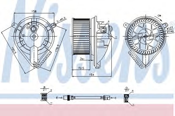 Вентилятор пічки NISSENS 87052