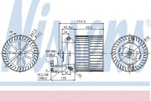 Вентилятор NISSENS 87057