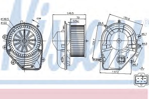 Вентилятор пічки NISSENS 87060