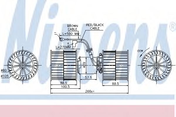 Вентилятор пічки NISSENS 87071