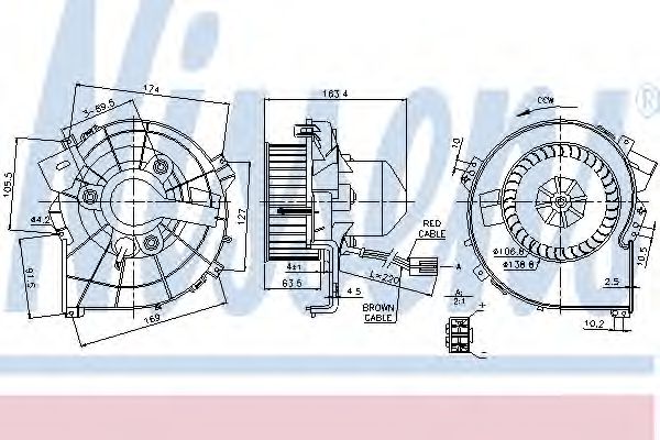 Вентилятор салону  NISSENS 87080