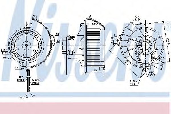Вентилятор салону  NISSENS 87081