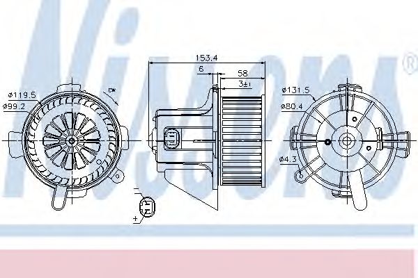 Вентилятор пічки NISSENS 87090