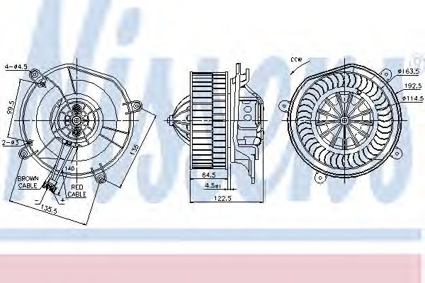 Вентилятор обігрівача  NISSENS 87103