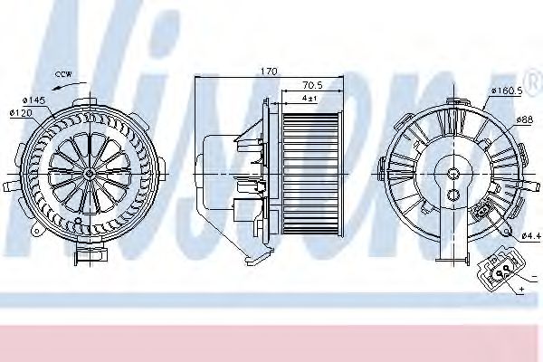 Вентилятор салону  NISSENS 87105