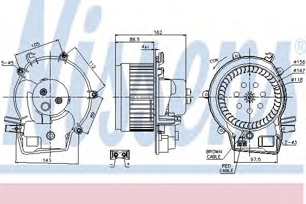 Вентилятор салону  NISSENS 87111