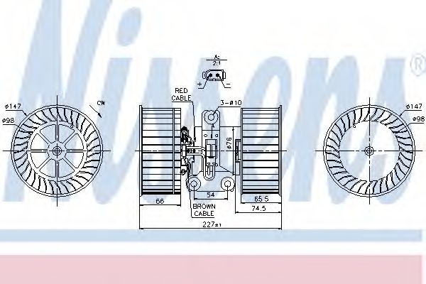 Вентилятор салону  NISSENS 87114