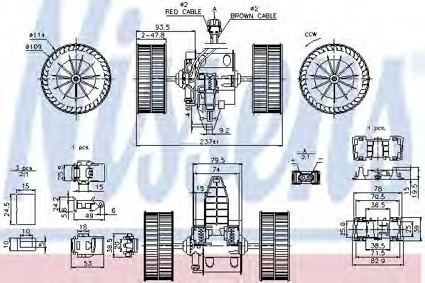 Вентилятор обігрівача  NISSENS 87117