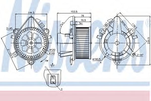 Вентилятор обігрівача  NISSENS 87124