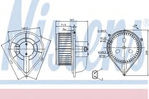 Вентилятор обігрівача  NISSENS 87128