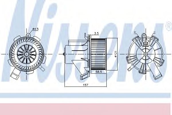 Вентилятор опалення NISSENS 87208