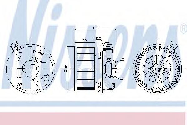 Вентилятор салону  NISSENS 87209