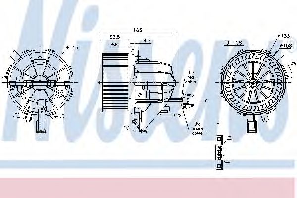 Вентилятор салону  NISSENS 87215