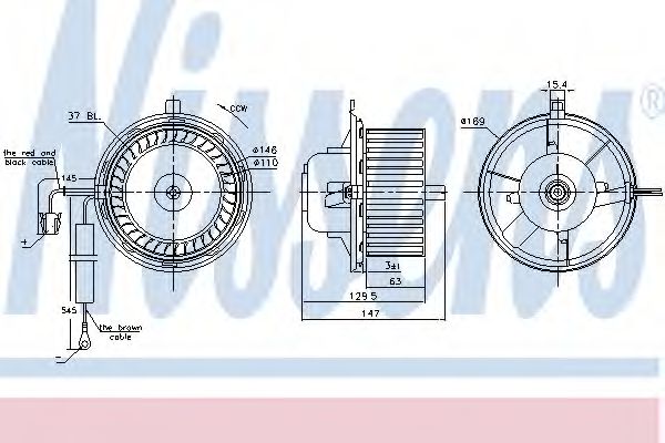 Вентилятор обігрівача NISSENS 87404