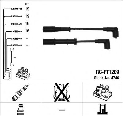 Дроти високовольтні, комплект NGK 4746