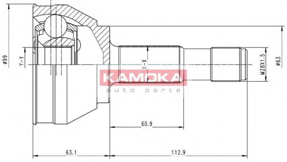 Шарнір рівних кутових швидкостей (ШРКШ) KAMOKA 6152