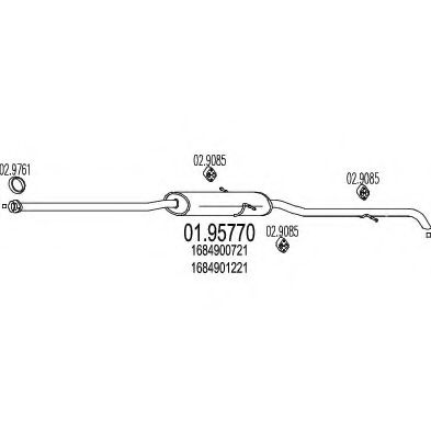 Задня частина вихлопної системи MTS 0195770