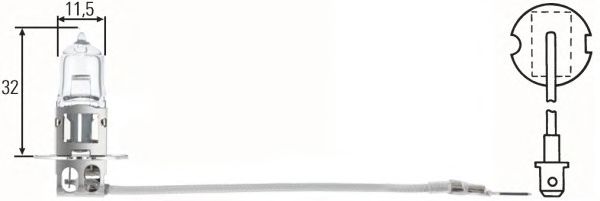 Лампа розжарювання H3 12V 35W PK22s HELLA 8GH002090271
