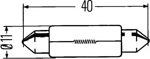 Лампа розжарювання 12V 10W SV 8,58 HELLA 8GM002091131