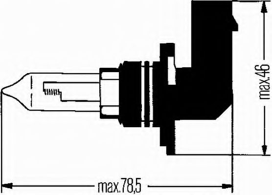 Лампа розжарювання STANDARD HB3 12V 60 (65W) P20d HELLA 8GH005635121