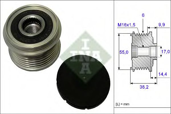 Шків генератора  INA 535021610