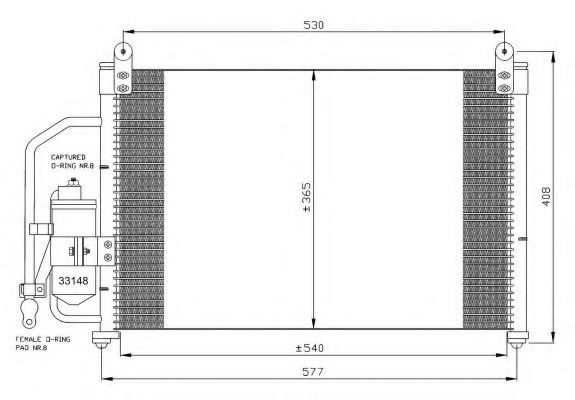 Радіатор кондиціонера NRF 35393