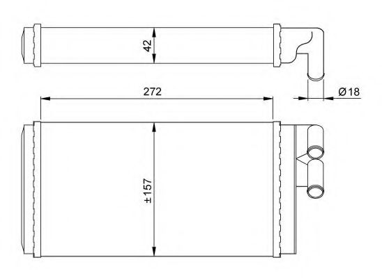 Радіатор опалювача салону NRF 50602