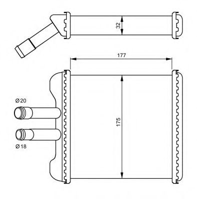 Радіатор опалювача салону NRF 54237